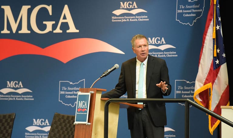 Governor Kasich welcoming attendees to Columbus.